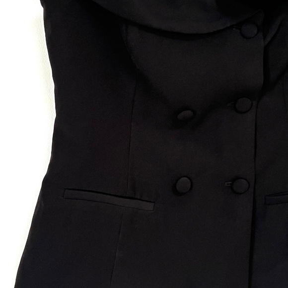 Aqua Double-Breasted Off-Shoulder Blouse – Black NWT $78 - Picture 6 of 10